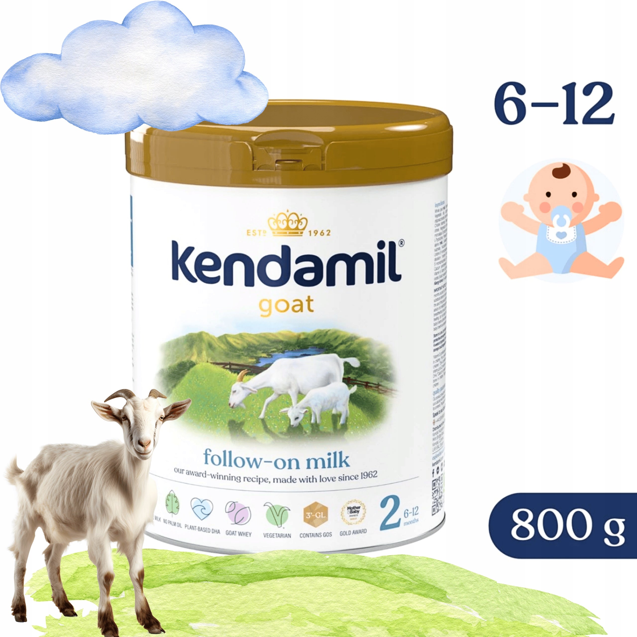 Kendamil 2 DHA+ goat's milk from 6 months 800g Grammage 800 g
