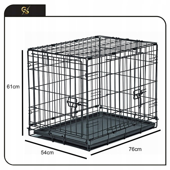 Kennel Cage Transporter for Cat Dog Large Metal Folding 76x54x61 Brand GS