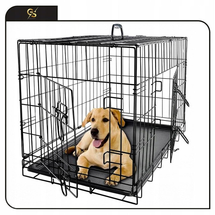 Kennel Cage Transporter for Cat Dog Large Metal Folding 76x54x61 Trade name KLATKA TRANSPORTER KOJEC DLA PSA PSÓW KOTA KRÓLIKA ZWIERZĄT