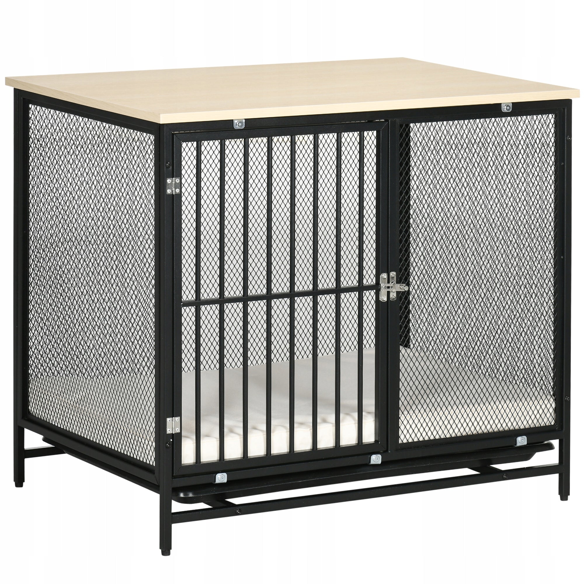 Kennel Cage for Dog Household Lockable with Tabletop 80L x 55W x 71H cm