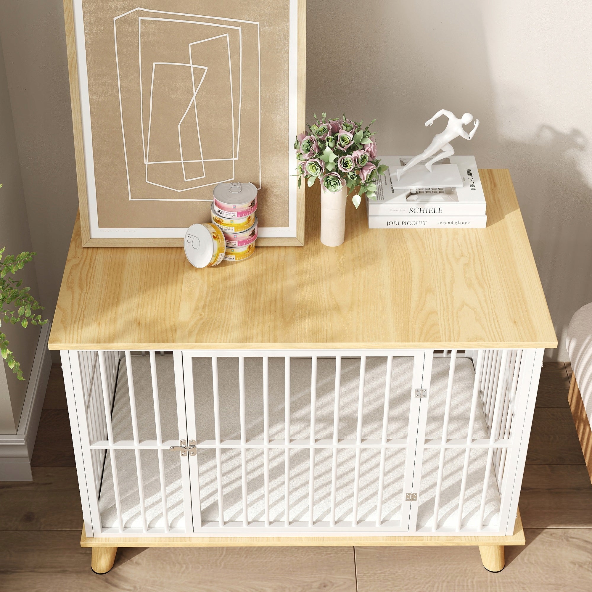 Kennel Cage for Dog Playpen for Home with Pillow Lockable Table up to 15 kg Product width 86 cm
