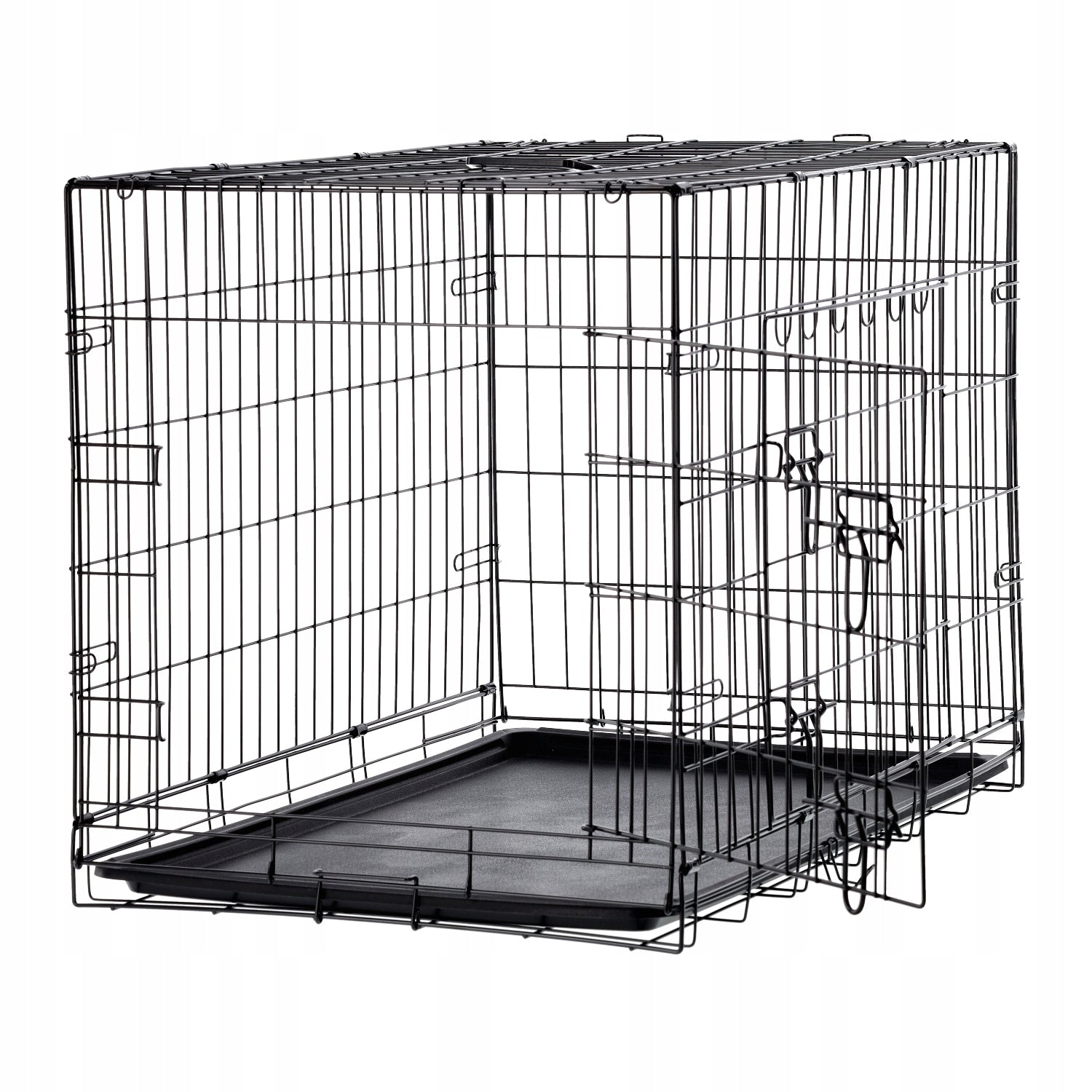 Kennel cage L 76x45x51 cm for Dog – Two-door, Folding, Metal with Manufacturer code MP-4269