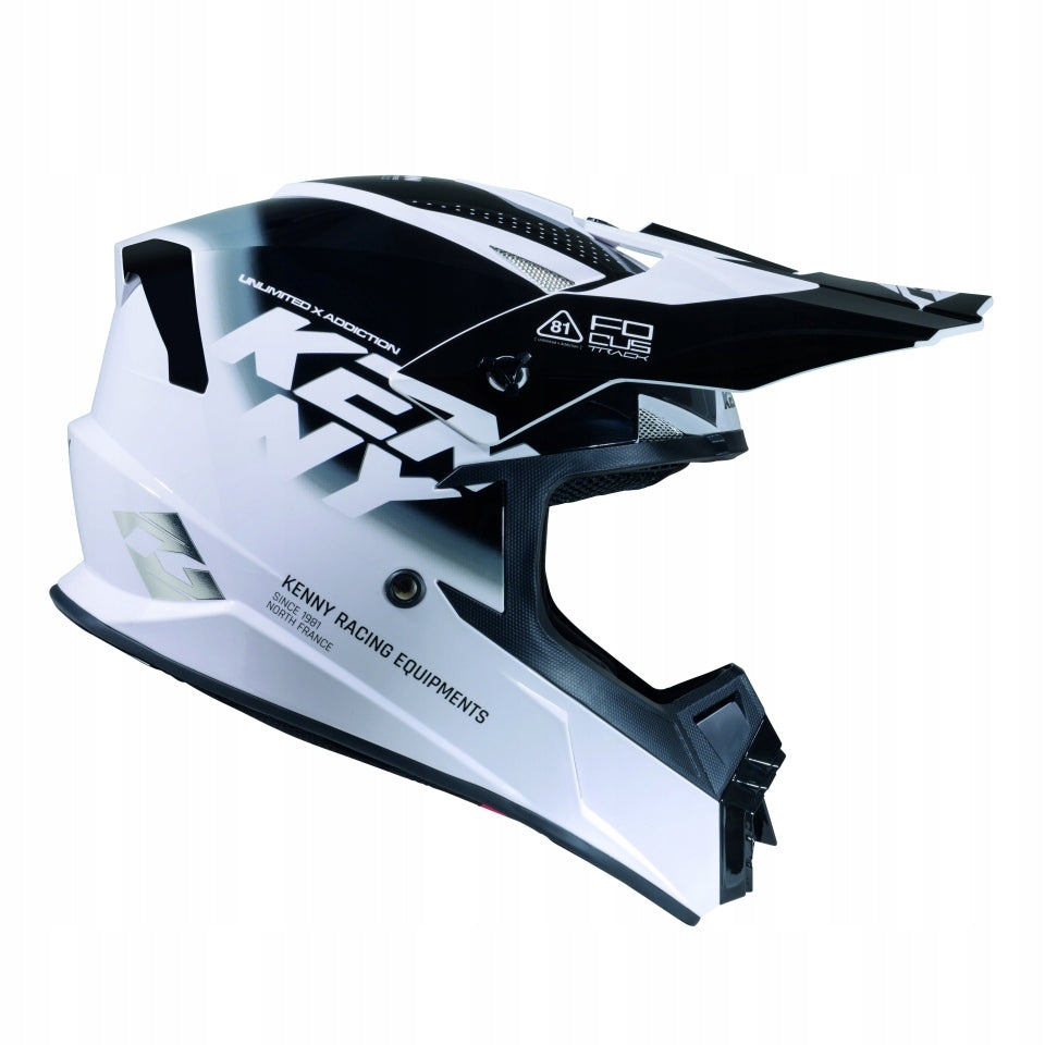 Kenny Racing Track Graphic Focus Helmet - Black - Size S