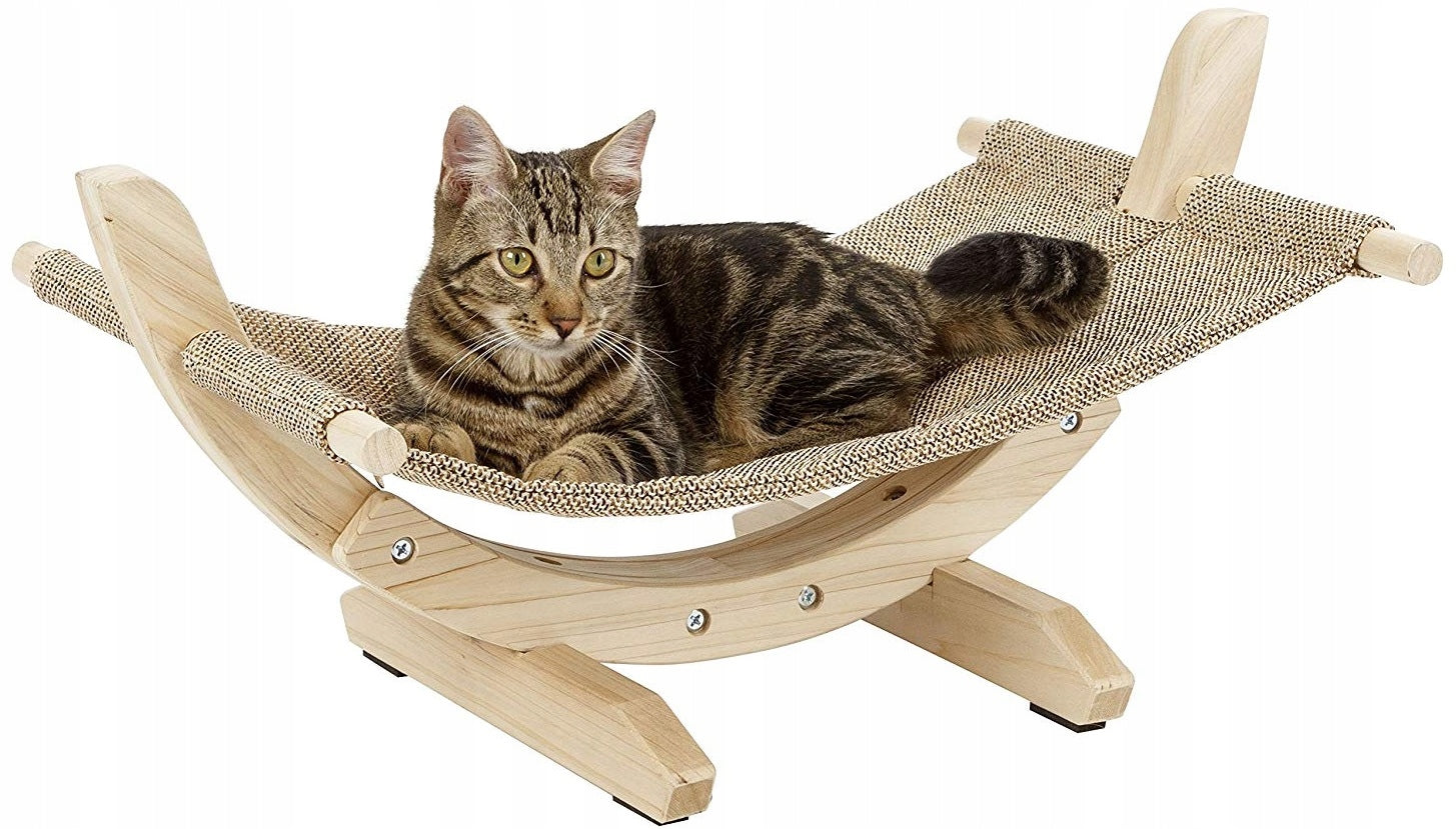 Kerbl Hammock Bedding for Cat Siesta 2.0 Wood Eco 61x37x29 Beige Trade name Kerbl Hamak dla kota Siesta