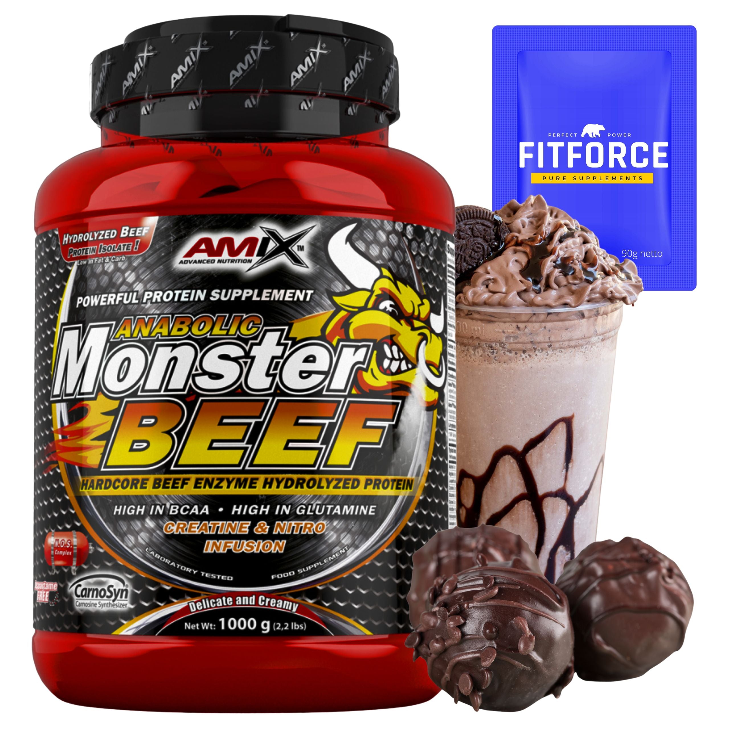 Keto Chocolate Protein Beef Protein Hydrolyzate Sugar Free with Creatine