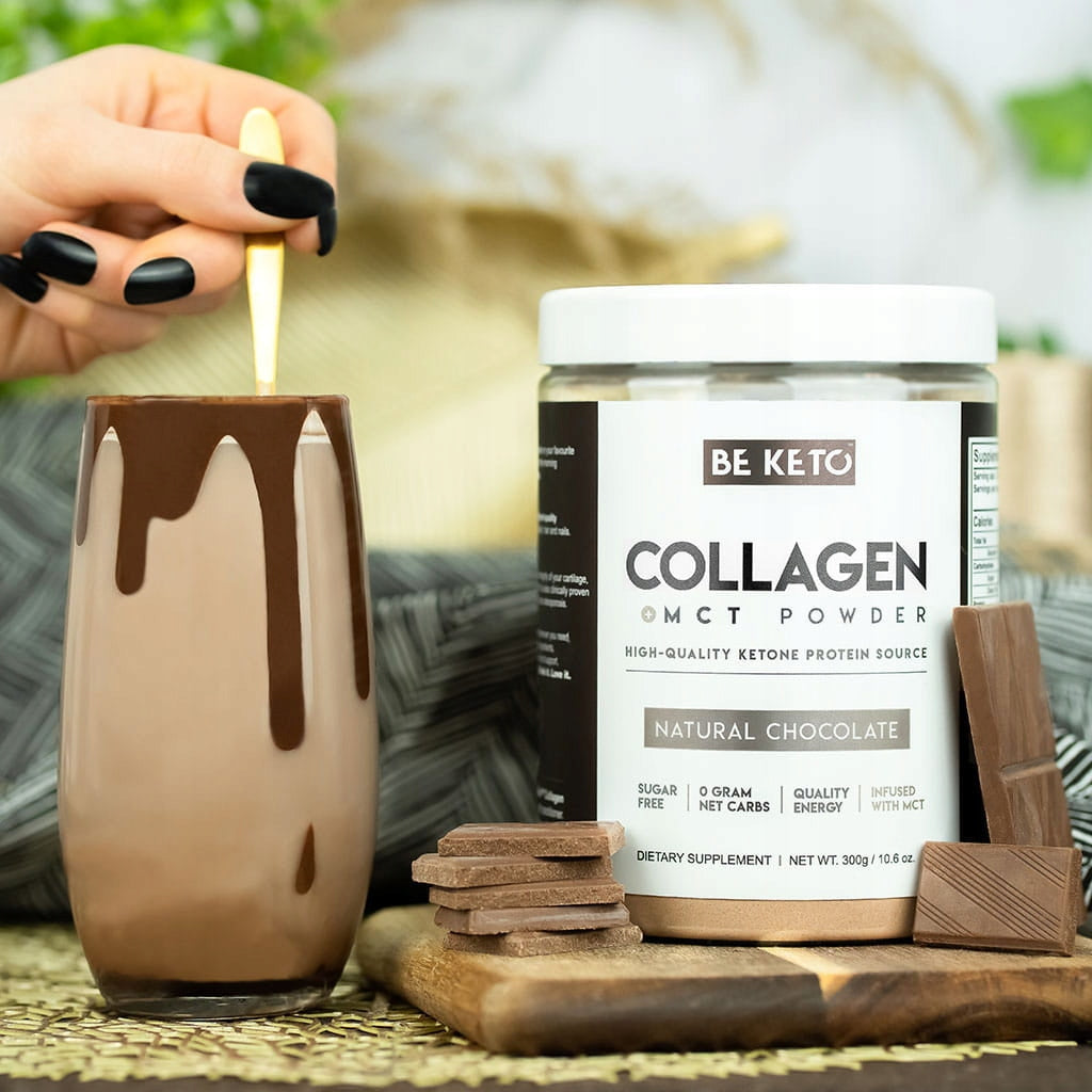 Keto Collagen with MCT Oil - Natural Chocolate 300g Brand BeKeto