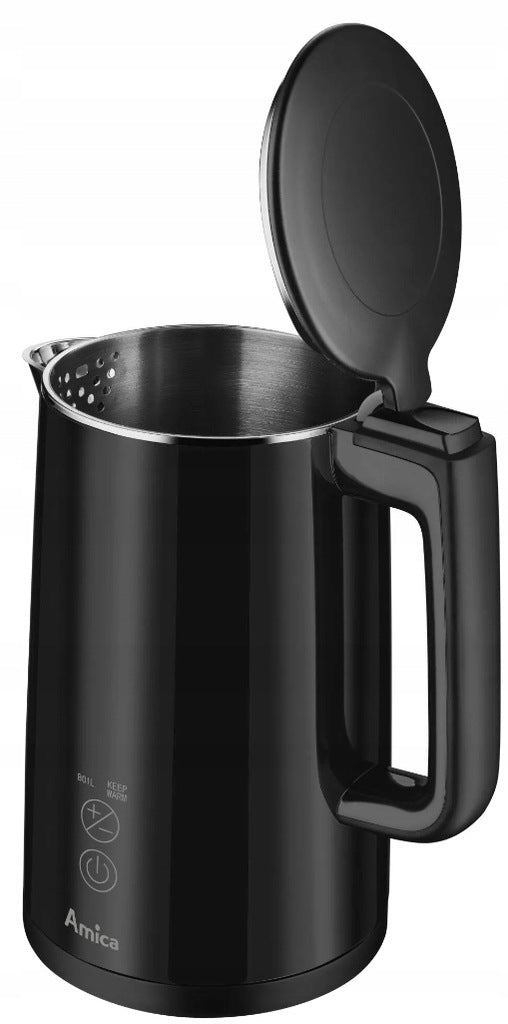 Kettle Amica KF6012 2200W 1,5L REG TEMP LED black Brand Amica
