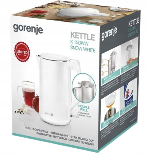 Kettle Gorenje K15DWW white 1,5l 2200W Power 2200 W