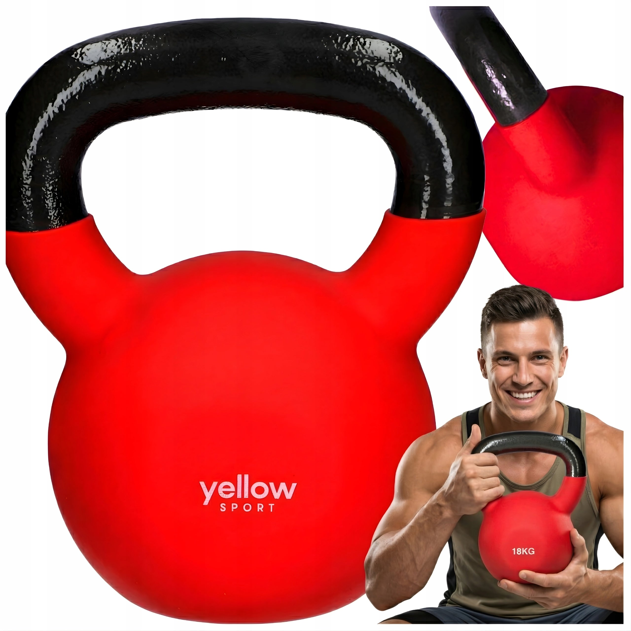 Kettlebell Exercise Weight Kettle Cast Iron Ball Hantel Dumbbell Fitness 18 kg