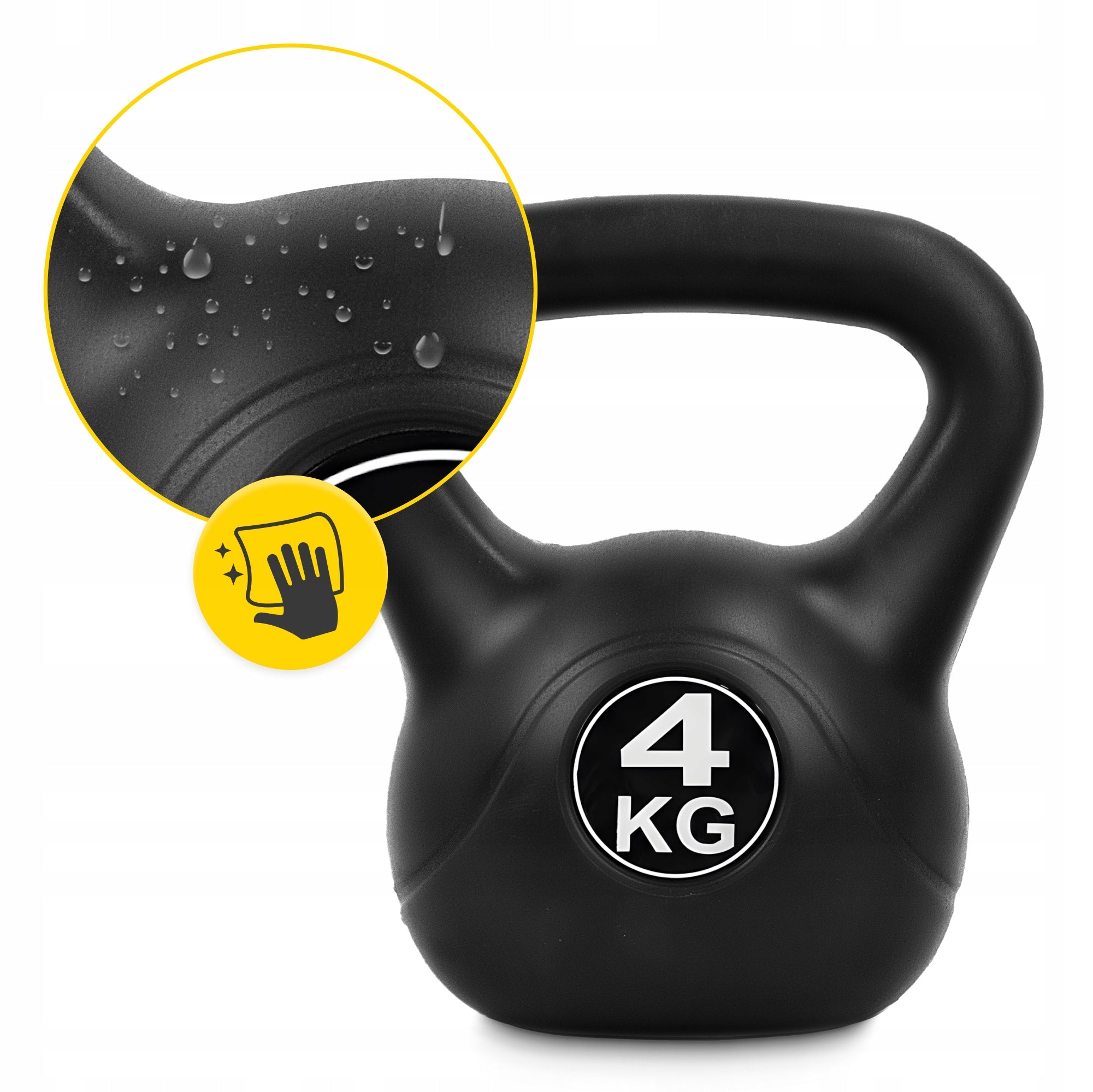 Kettlebell Exercise Weight Kettle Weight Dumbbell Ball 4 KG Brand 4FIZJO