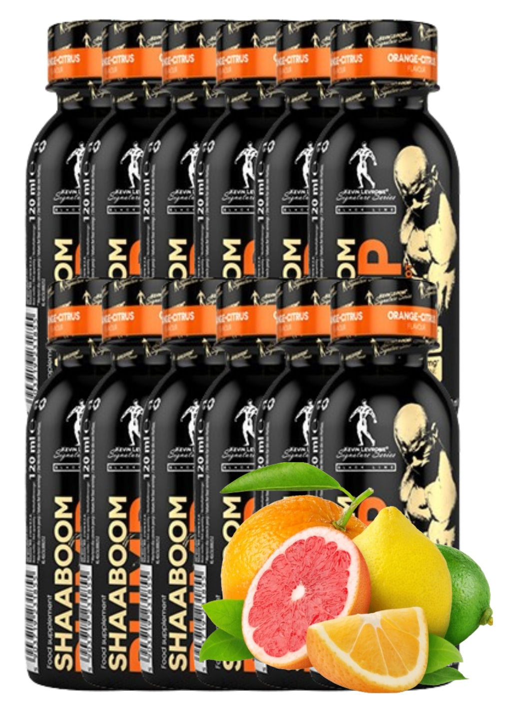 Kevin Levrone Shaaboom Pump Juice Shot 12x 120ml Orange Citrus Workout