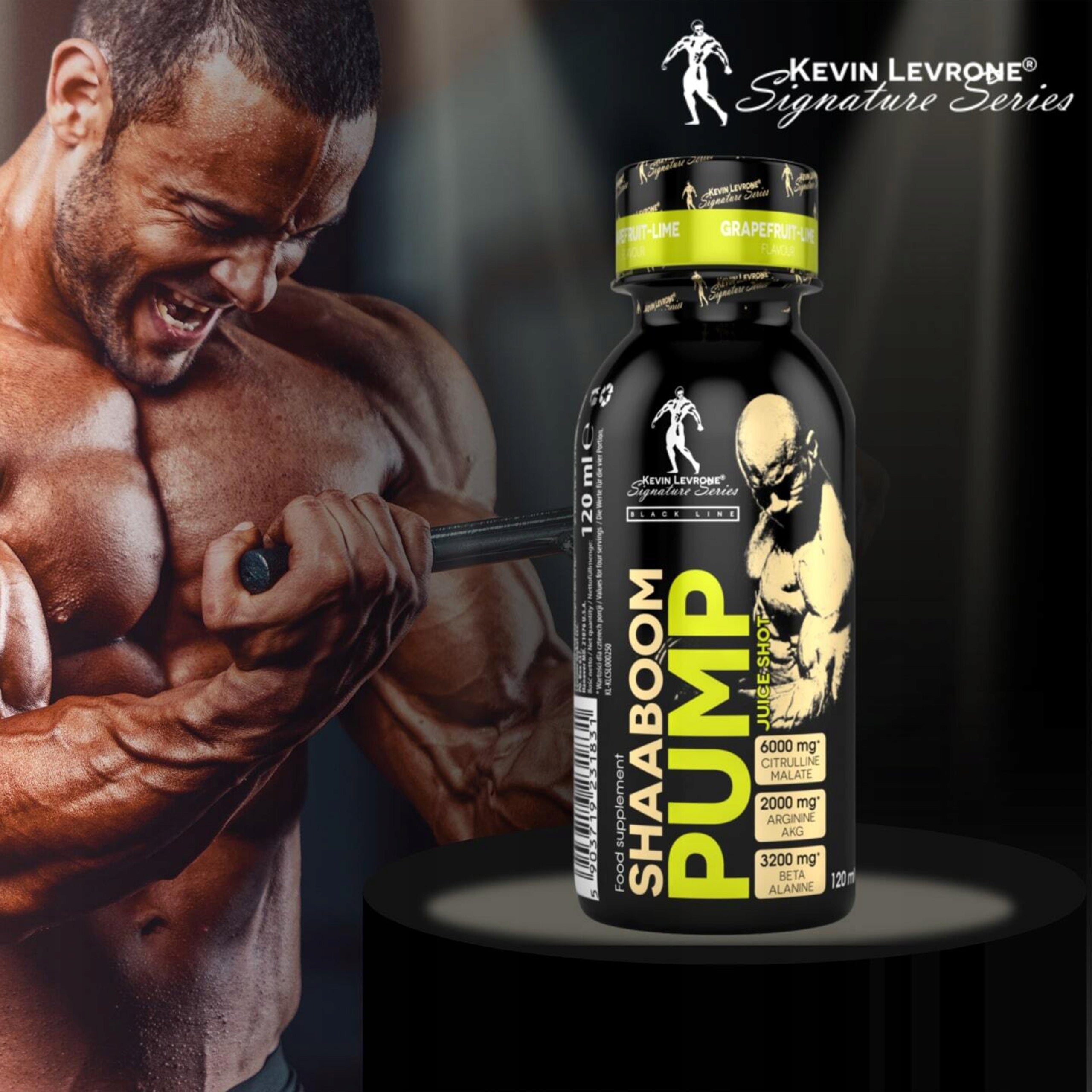 Kevin Levrone Shaaboom Pump Shot 12x120ml PREWORKOUT PUMP Packaging status original