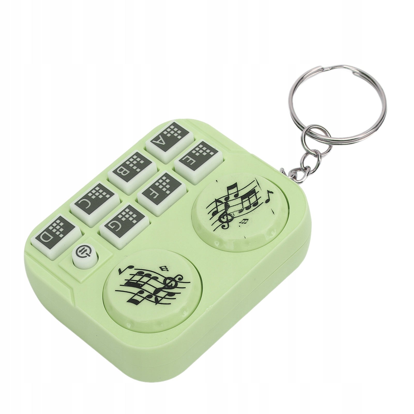 Keychain with DJ player, self-button mode. Portable mini keychain