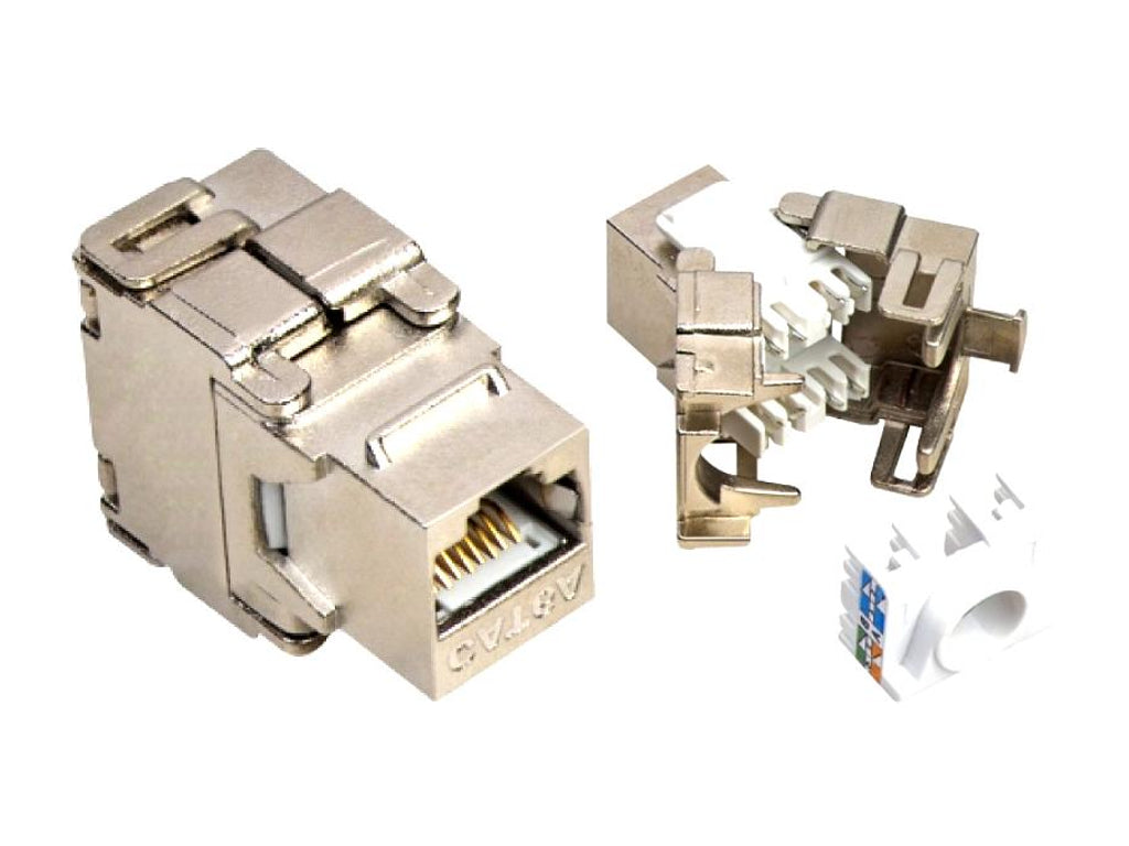 Keystone 8p8c RJ45 Cat6a FTP socket quick installation