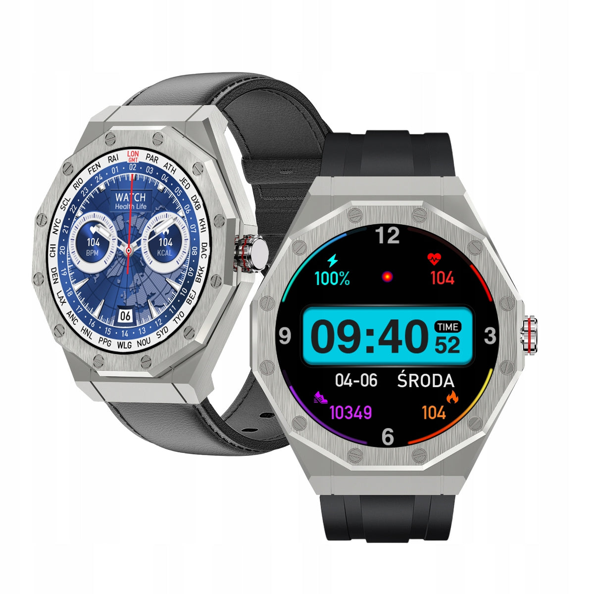 Kiano KW-ES - smartwatch with calls, pedometer, large battery and IP68