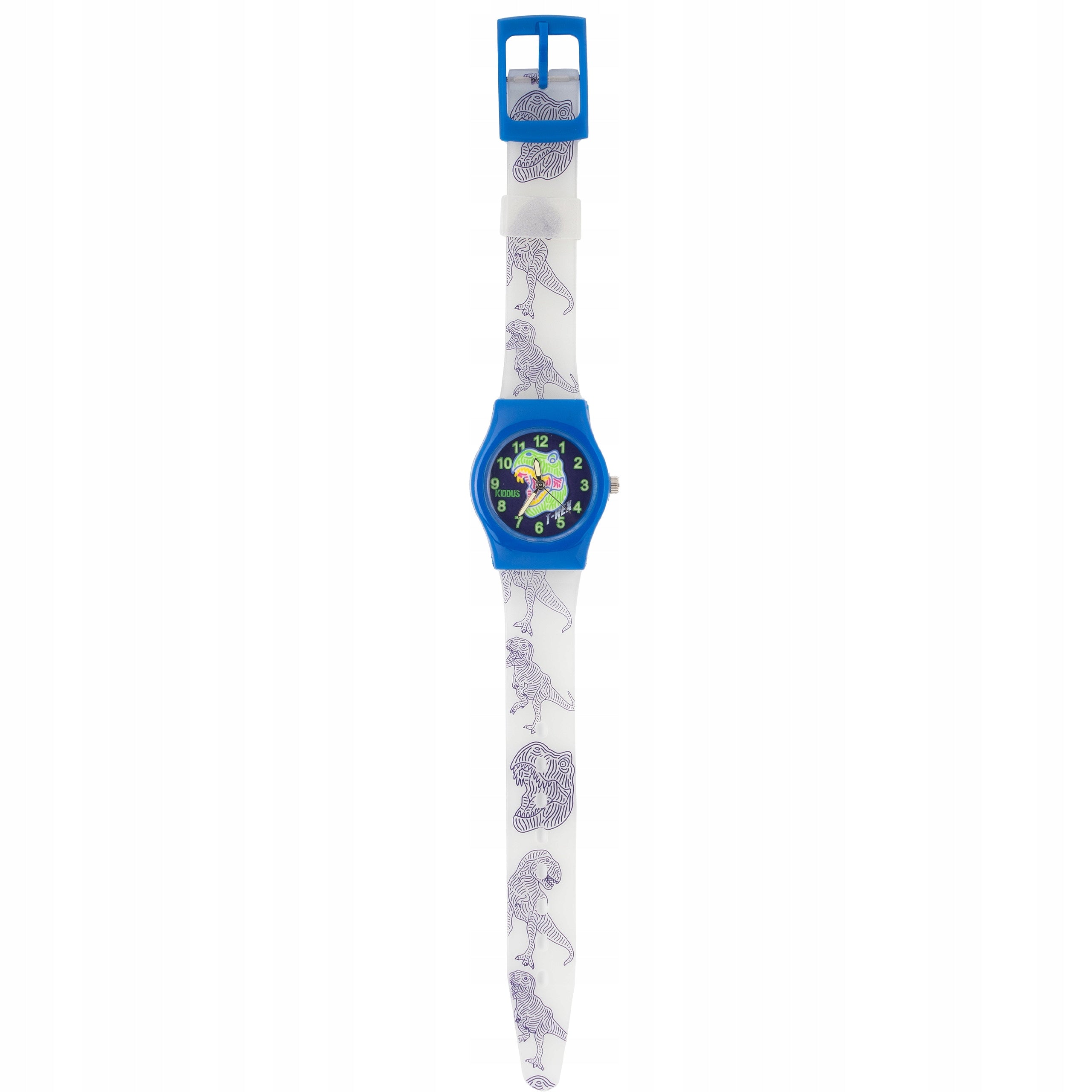 Kiddus Analog Watch for Kids. Glows in the Dark. T-Rex Dinosaur. Model Glow in the dark - T-Rex