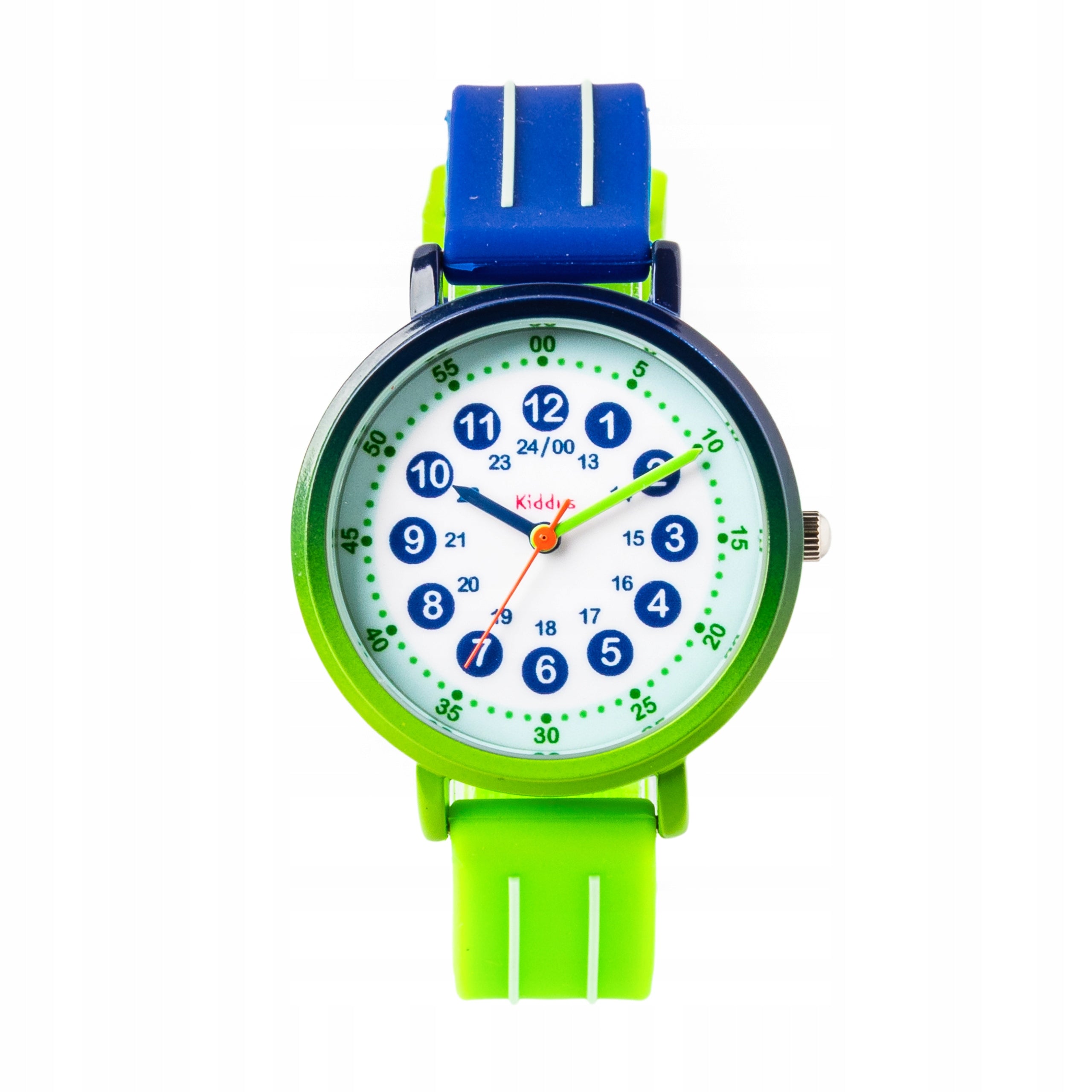 Kiddus children's watch Time Teacher Gradient Blue Green Packaging status original