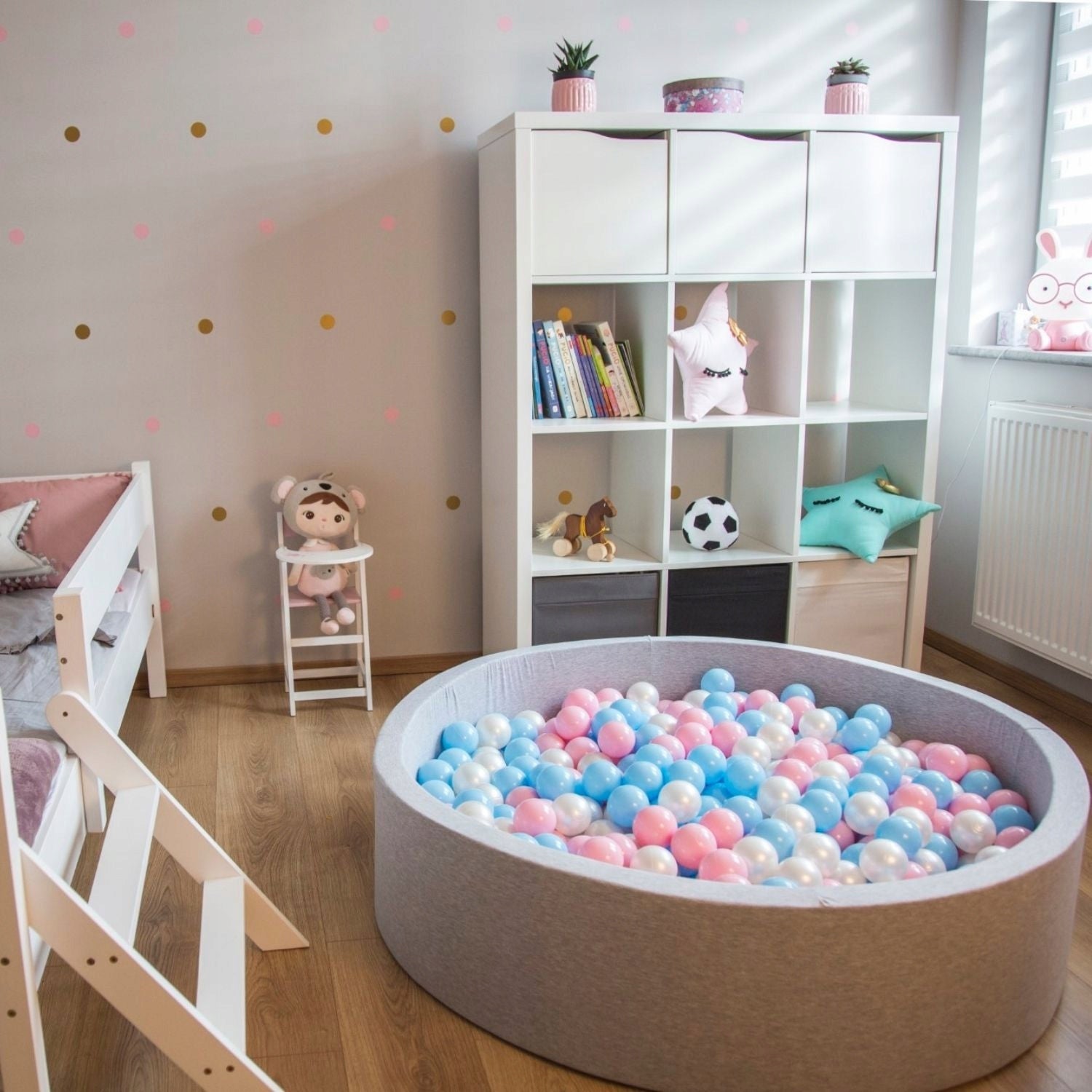 KiddyMoon DRY POOL 120x30 FOR CHILDREN ROUND LARGE pink Manufacturer code 5902687459636