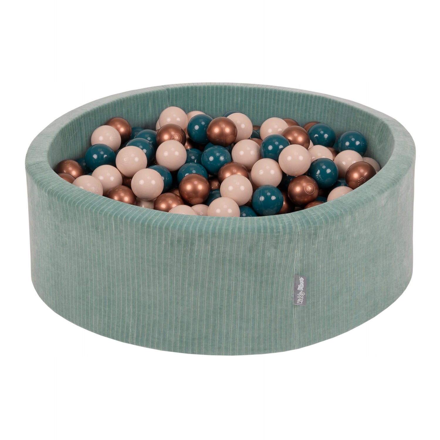 KiddyMoon Dry Pool Round Corduroy Kids Green 100 Balls Manufacturer code 5905054886325