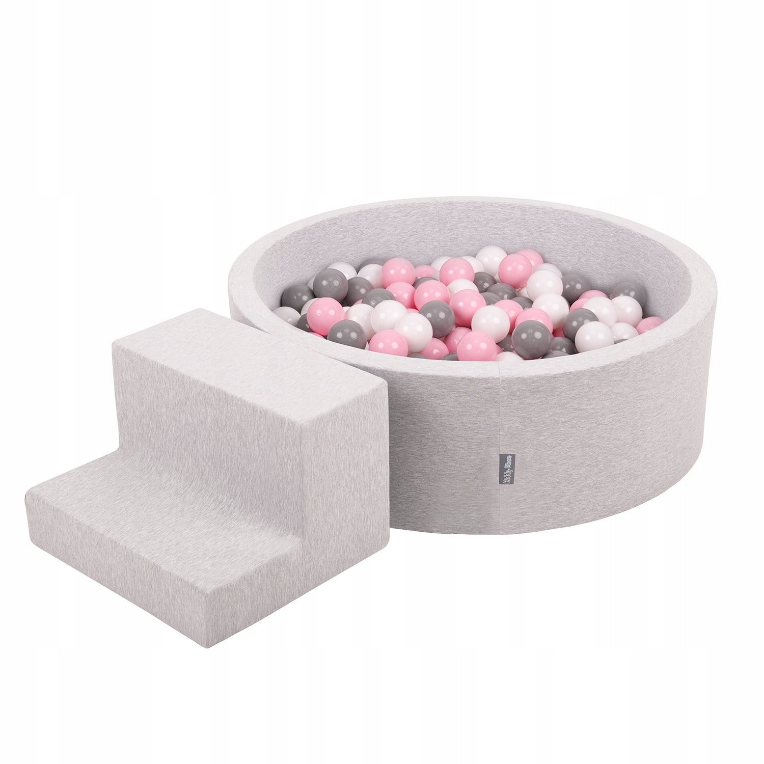 KiddyMoon Foam square toys light grey 200 balls PPZP-OK30D-122
