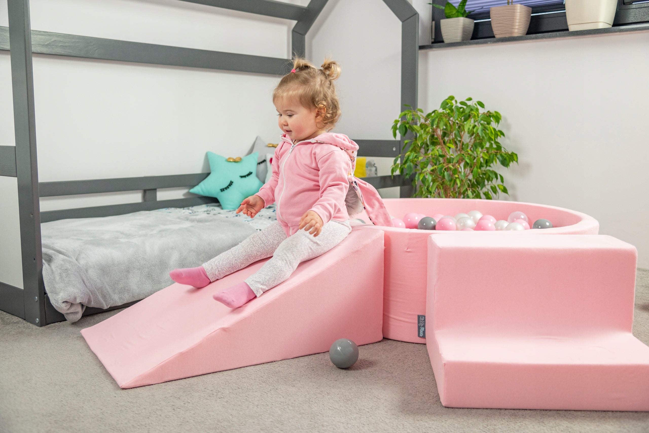 KiddyMoon Foam square toys pink 200 balls PPZP-OK30D-122 Manufacturer code PPZP-OK30D-122-023