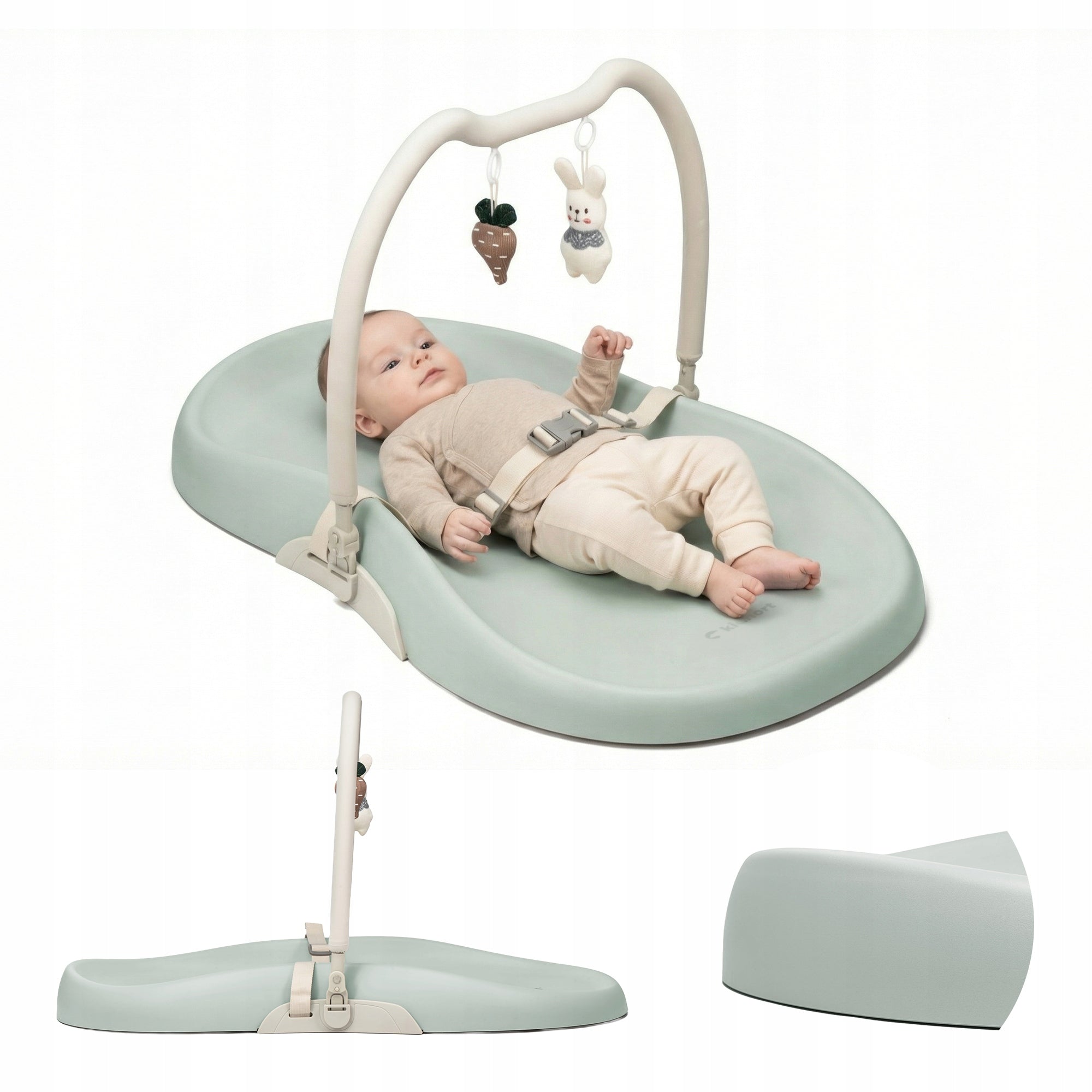 Kidnort CHANGING TABLE foam waterproof belt and headband Dusty Sage