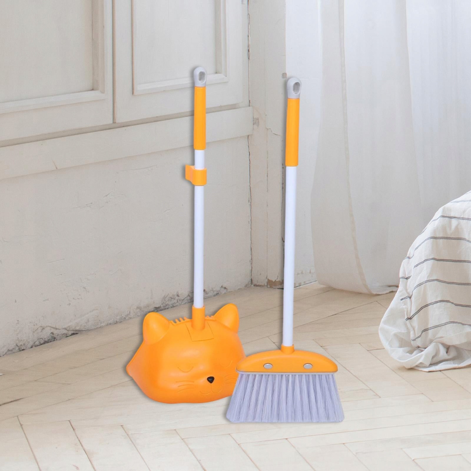 Kids Broom Dustpan Set Children Sweeping House Cleaning Toy Set for