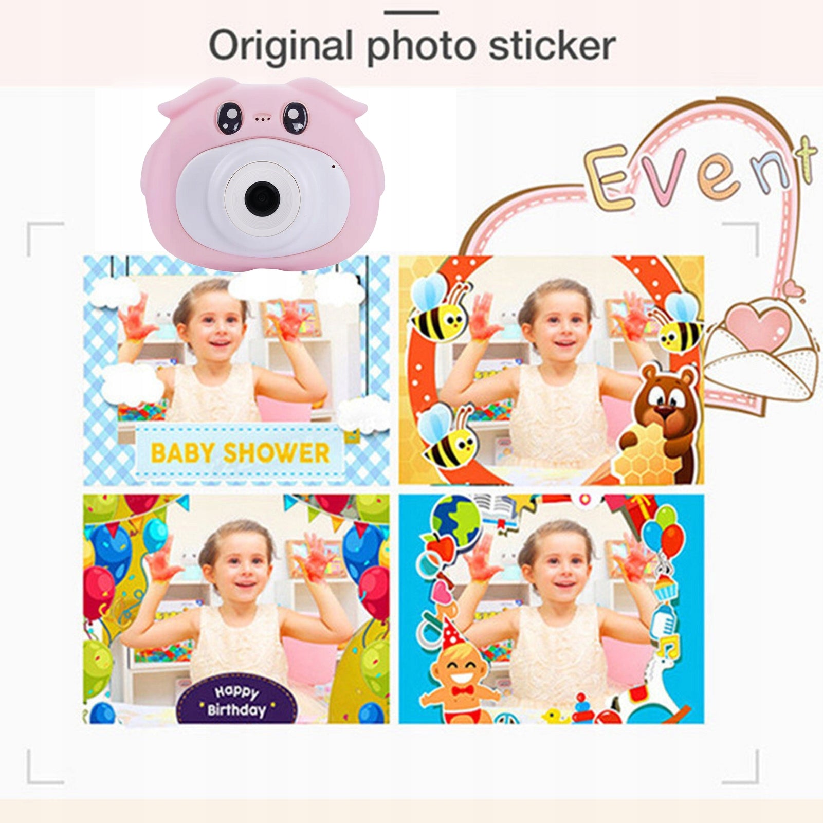 Kids Digital Camera, 8MP HD Kids Camera, 0B Recorder
