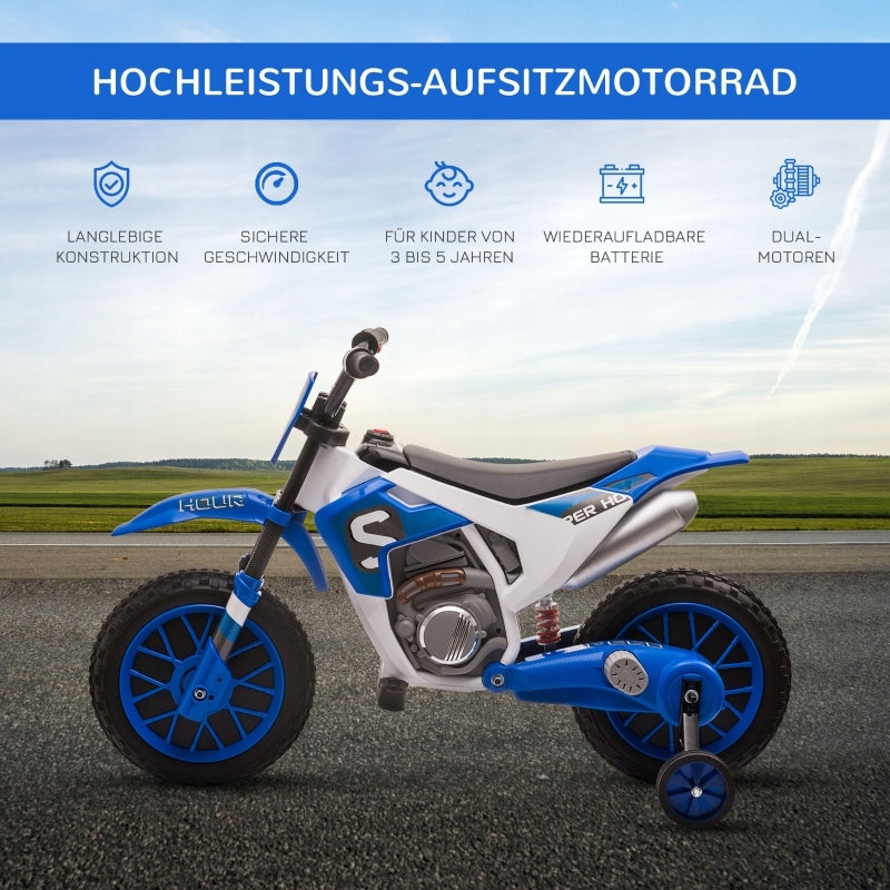 Kids Electric Motorcycle With Stabilizer Wheels Childrens Day Gift Packaging status original