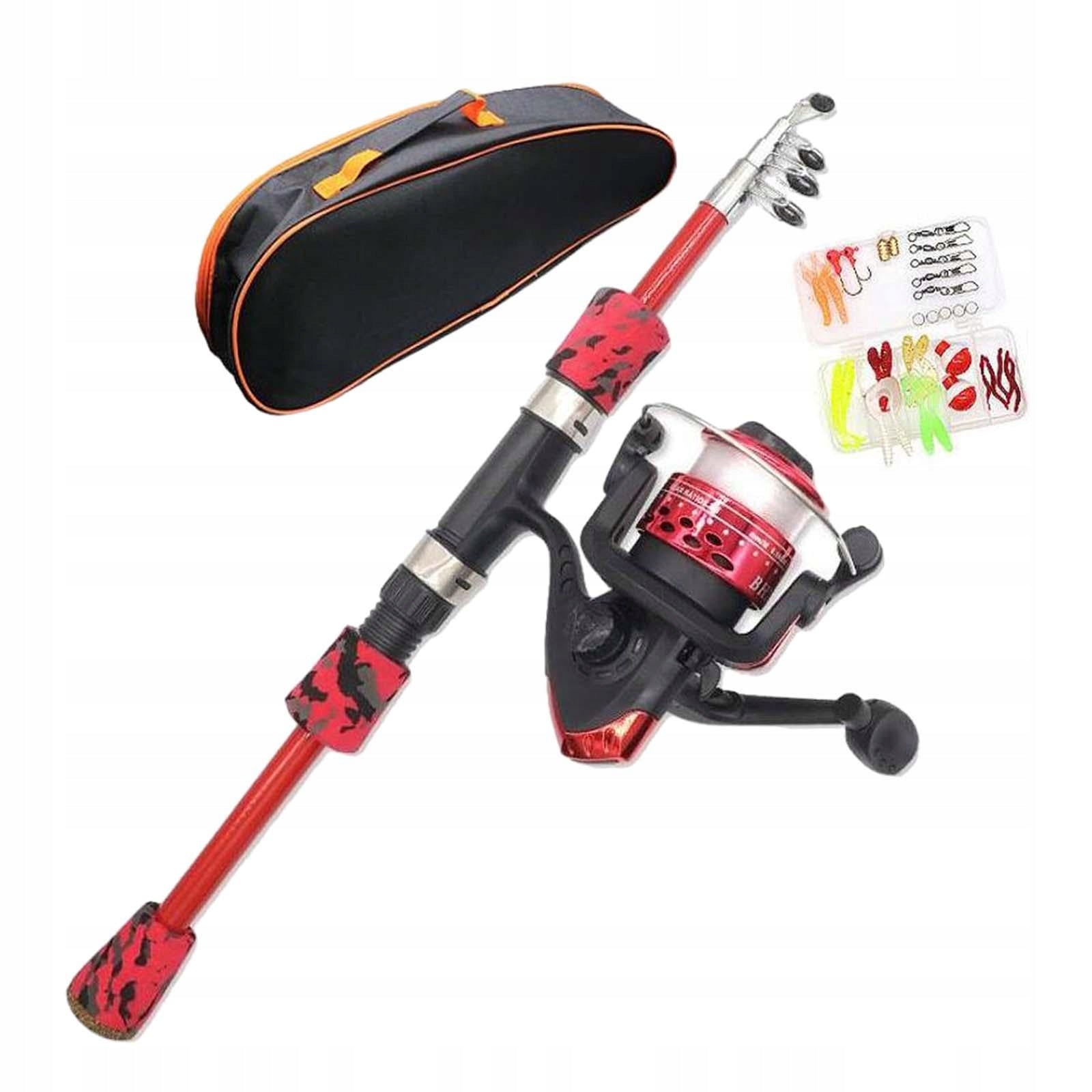 Kids Fishing Rod and Reel Combo Easy to Operate with Fishing Reel Kid Red Model Kids Fishing Rod and Reel Combo