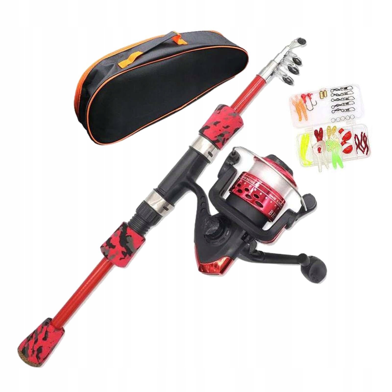 Kids Fishing Rod and Reel Combo Easy to Operate with Fishing Reel Kid Red Packaging status no packaging