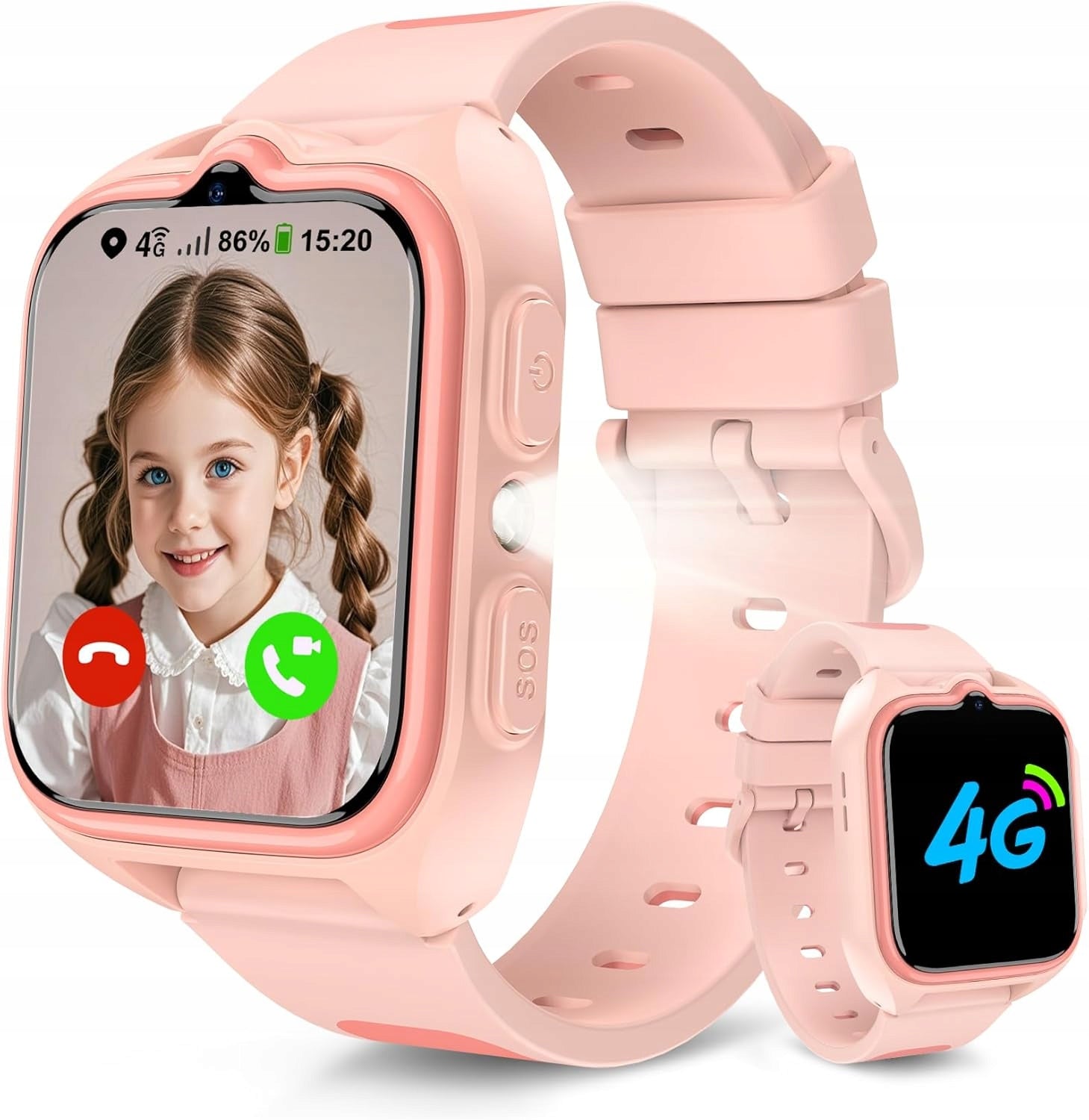 Kids GPS Smartwatch 4G with SOS, Family Chat, School Mode, IP67 Waterproof