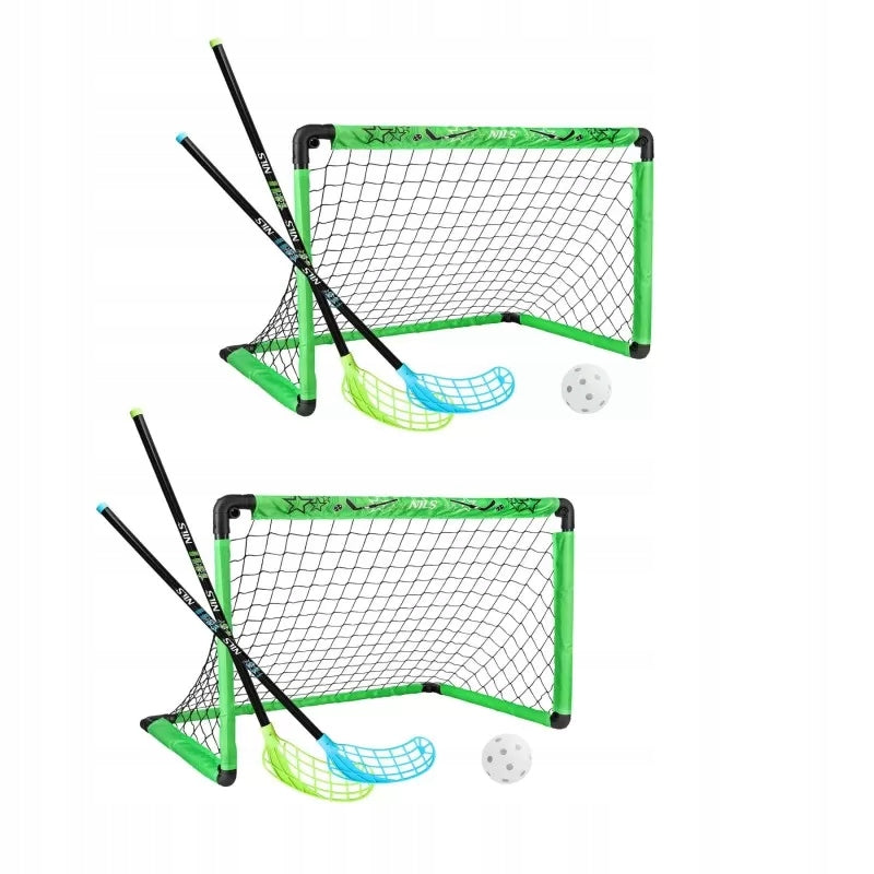 Kids Hockey Set Hockey Grass 2x Goals 4x Sticks Ball Home Garden