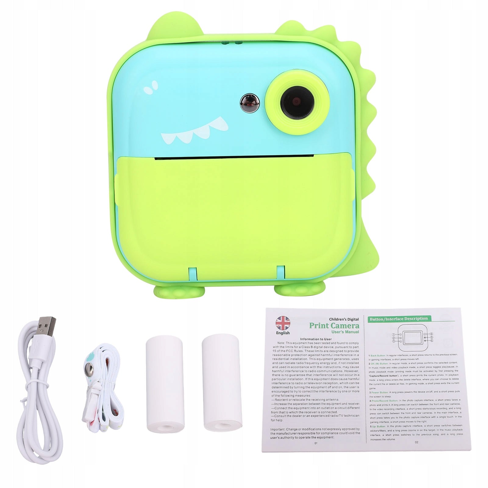 Kids Instant Print Camera 2.4 Inch HD Digital Video Camera For GL