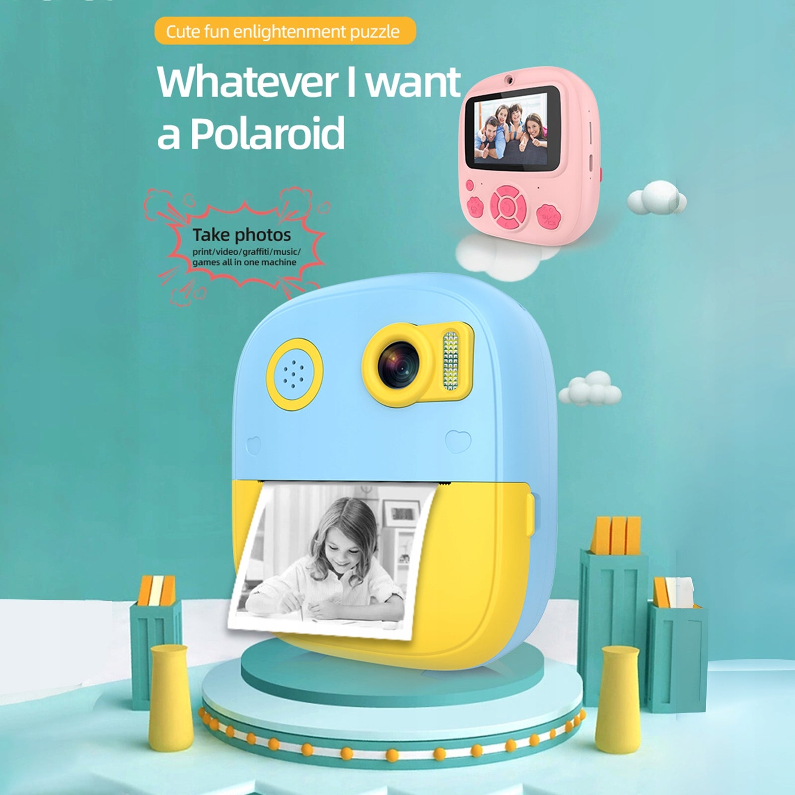 Kids Instant Print Camera Kids Digital 1080p Digital 71