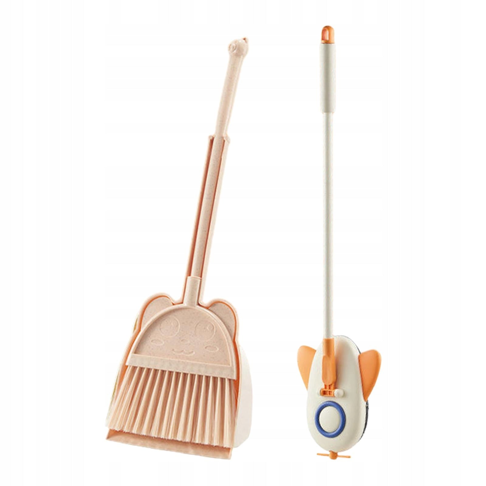 Kids Pretend Home Cleaning Play Set Pretend Play Toy Cleaning Toys Beige Dominant color beige/brown