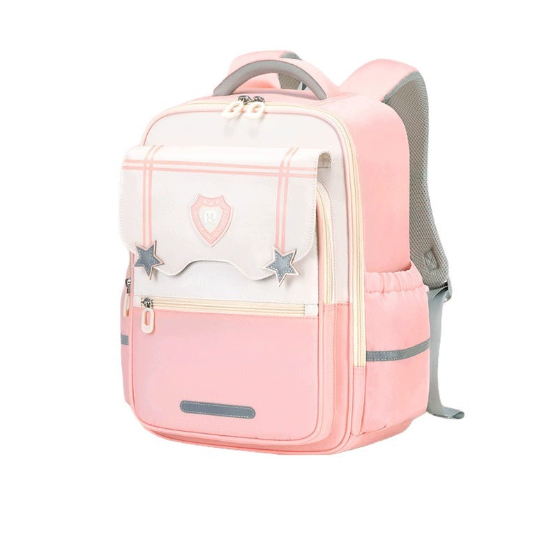 Kids School Backpack 1-6 Class Pink Large Lightweight Spacious For
