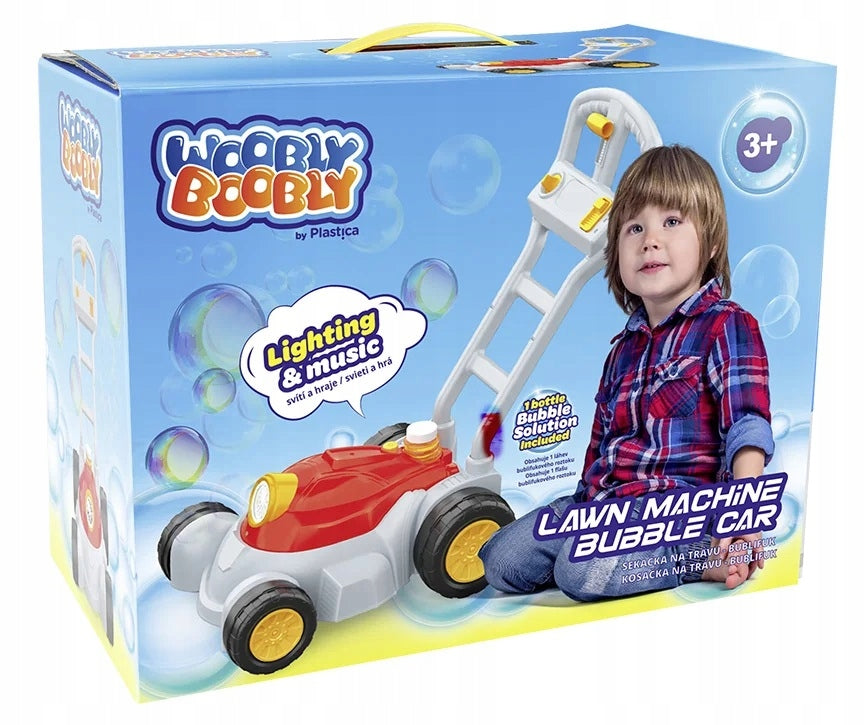 Kids Toys Lawn Mower Playing Soap Bubble Machine Battery Operated Manufacturer code 95122