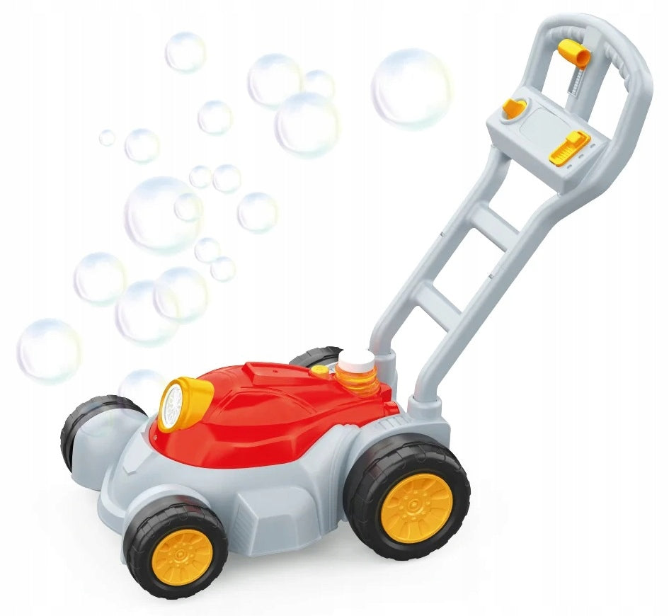 Kids Toys Lawn Mower Playing Soap Bubble Machine Battery Operated