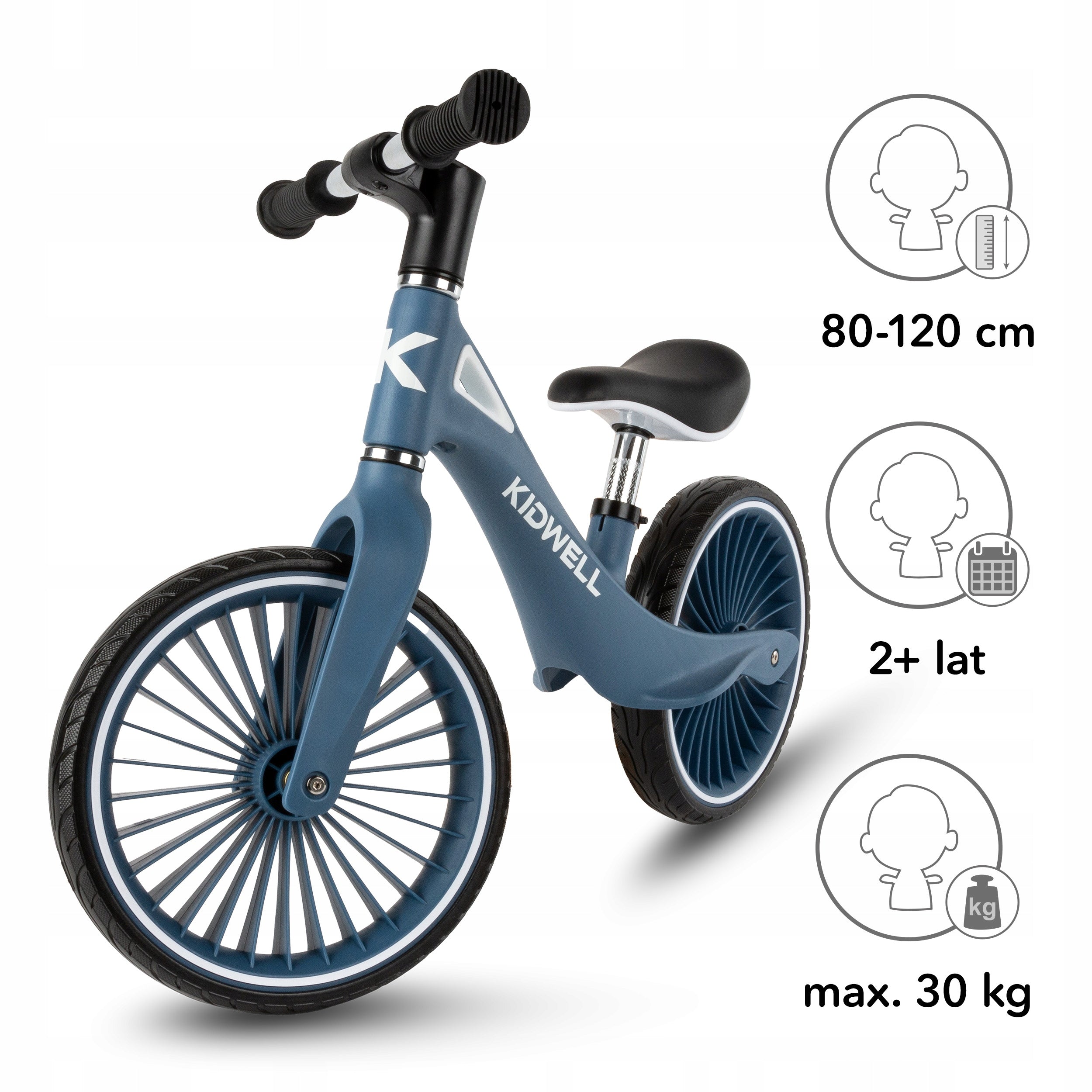 Kidwell BALANCE BIKE RIDE-ON cross-country for children 2+ NIX Dark Blue Kid's age 2+ years