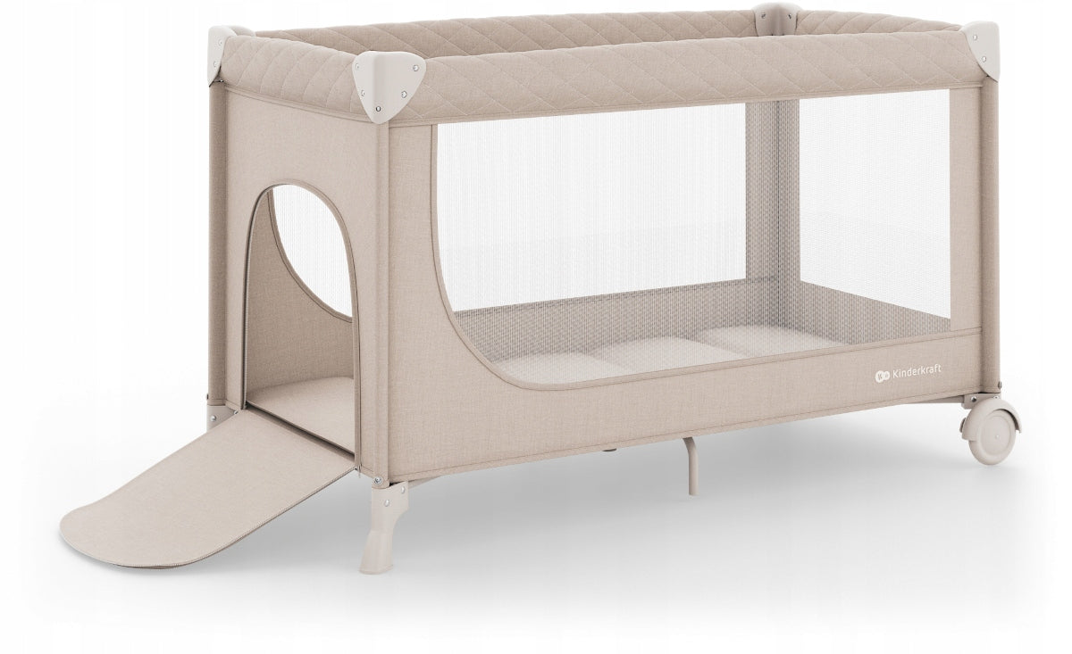 Kindekraft Leody Up Travel Cot 2in1 Playpen | Beige Manufacturer code KCLEODUPBEG0000