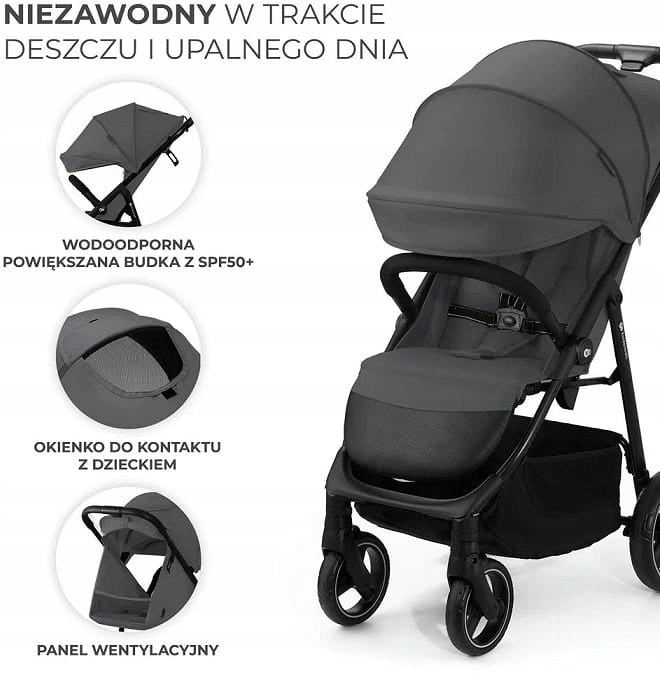 Kinderkraft Trig 3 Stroller For Baby Up To 22 kg | Granite Grey Manufacturer code KSTRIG03GRY0000