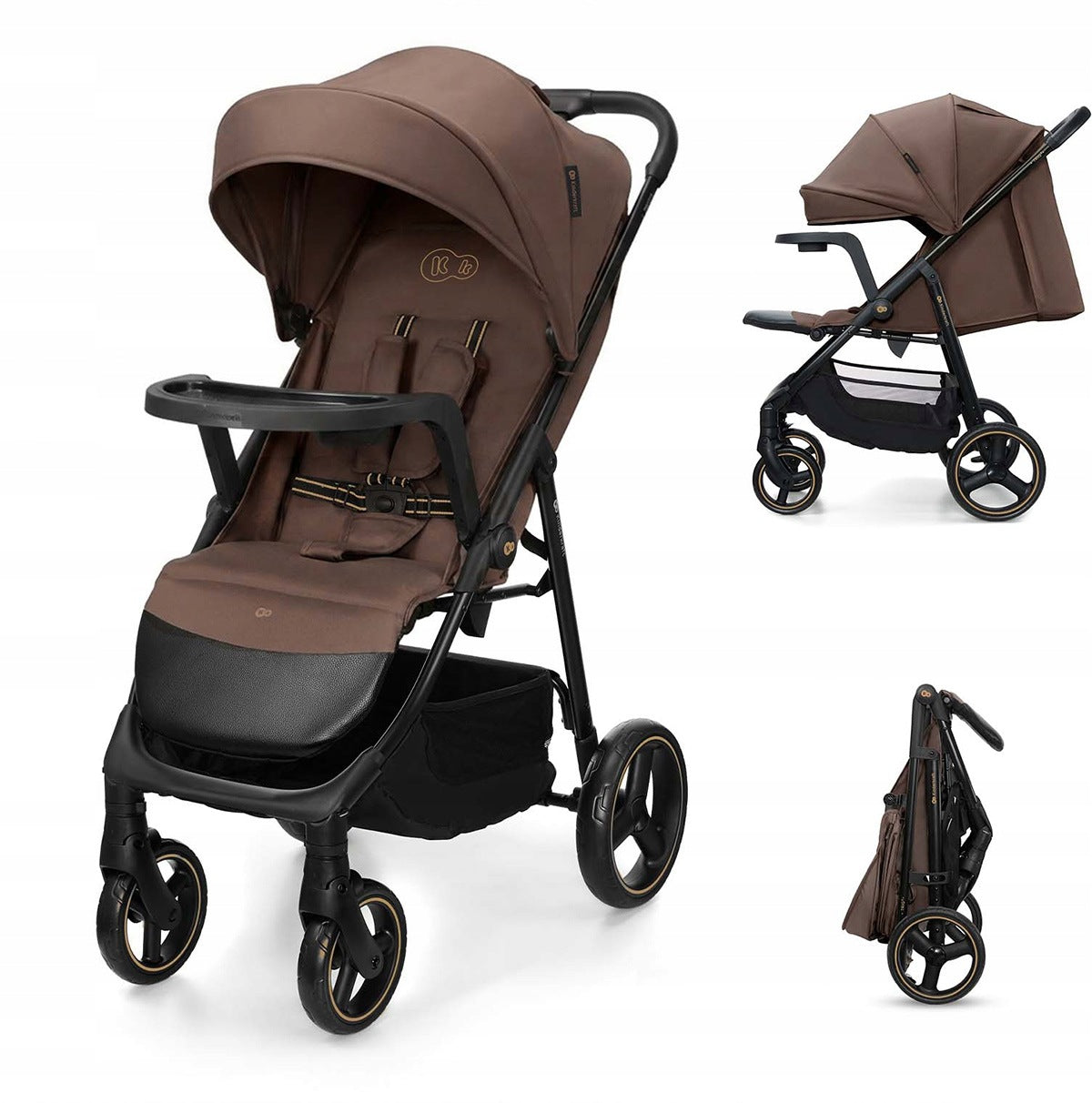 Kinderkraft Trig 3 Tray - stroller with tray | Brown