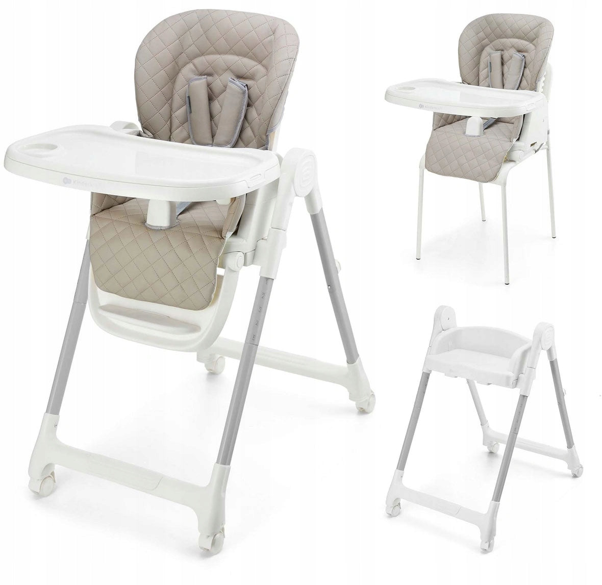 Kinderkraft Tulo High Chair 3in1 For Baby Feeding | Beige