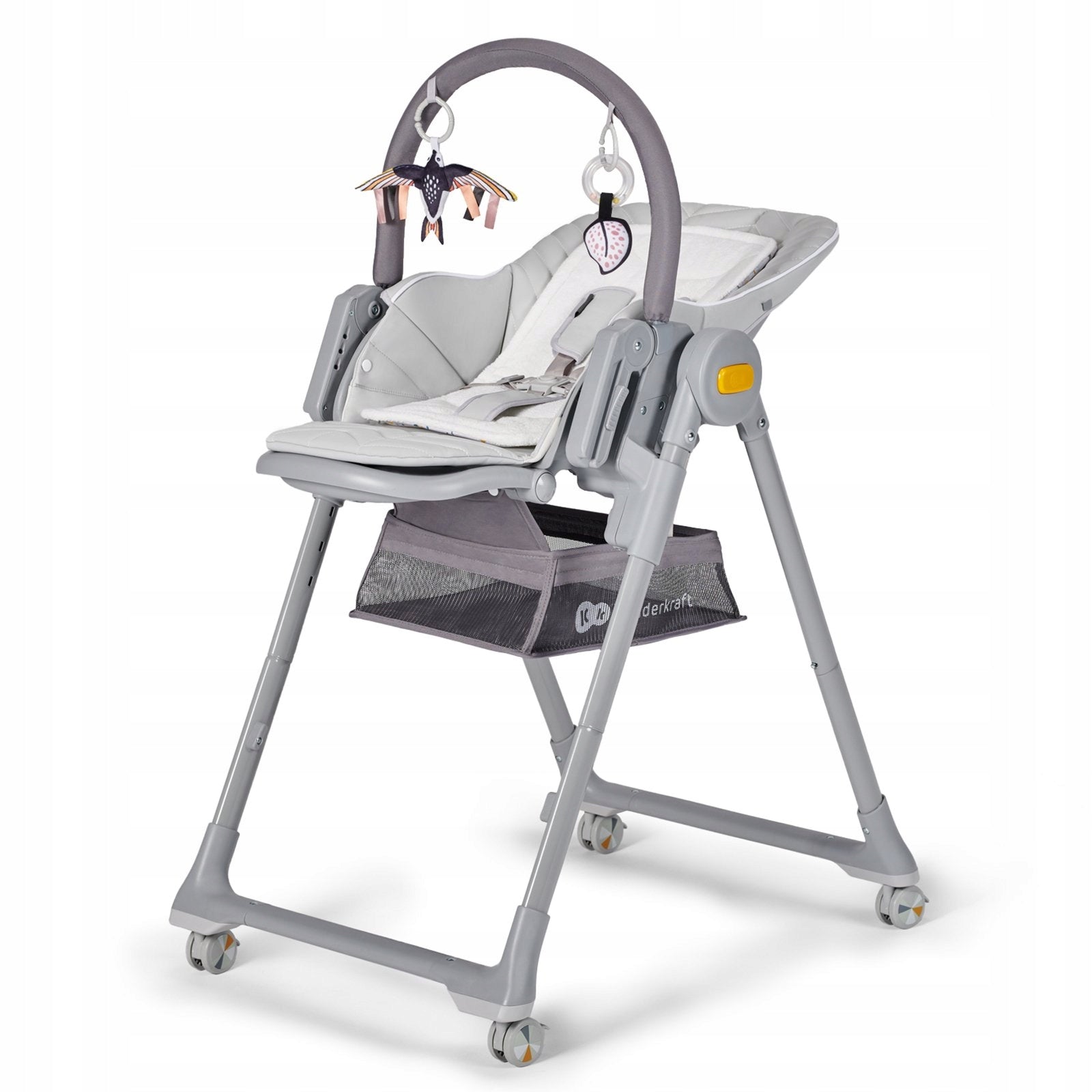 Kinderkraft high chair for feeding loungers 2in1 from 0-3 years Lastree grey Manufacturer code KHLAST00GRY0000