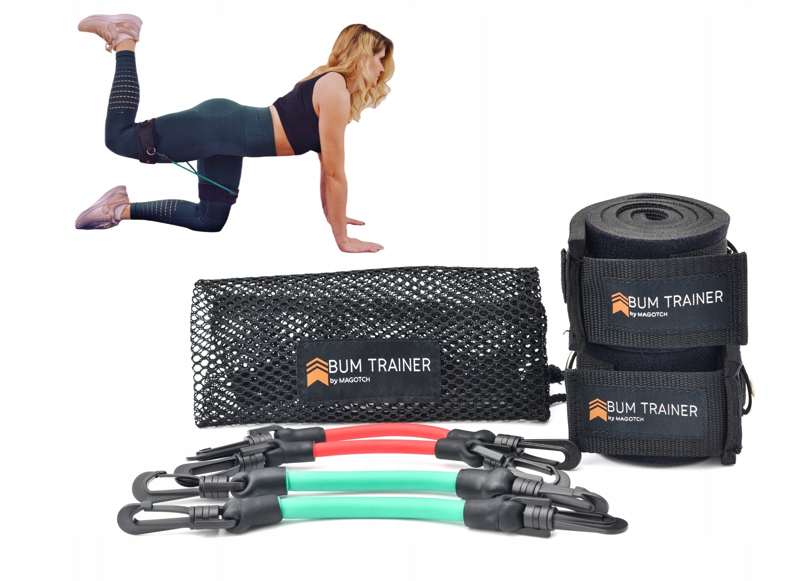 Kinetic Bands, Resistance BumTrainer Exercise Rubber MINI BANDS FITNESS