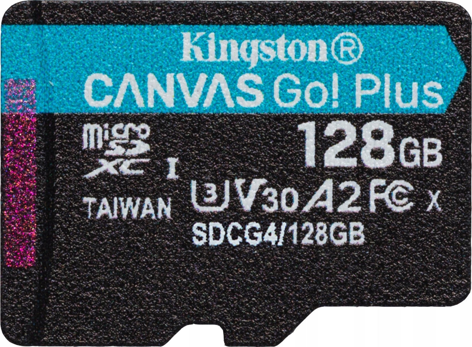 Kingston Canvas-Go Plus 200MB/s A2 UHS-I V30 U3 micro-SD card 128GB Manufacturer code SDCG4/128GB