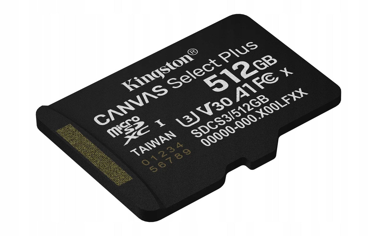 Kingston Canvas Select+ G3 512GB MicroSDXC Memory Card SDCS3/512GBSP Manufacturer Kingston