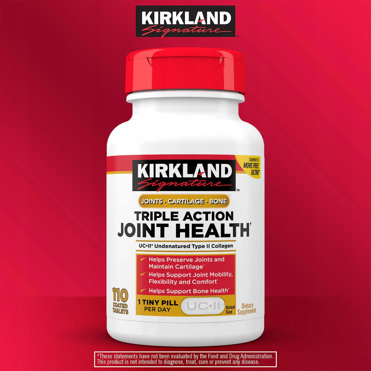 Kirkland Signature Triple Action Joint Health, 110 Tablets Brand Kirkland Signature