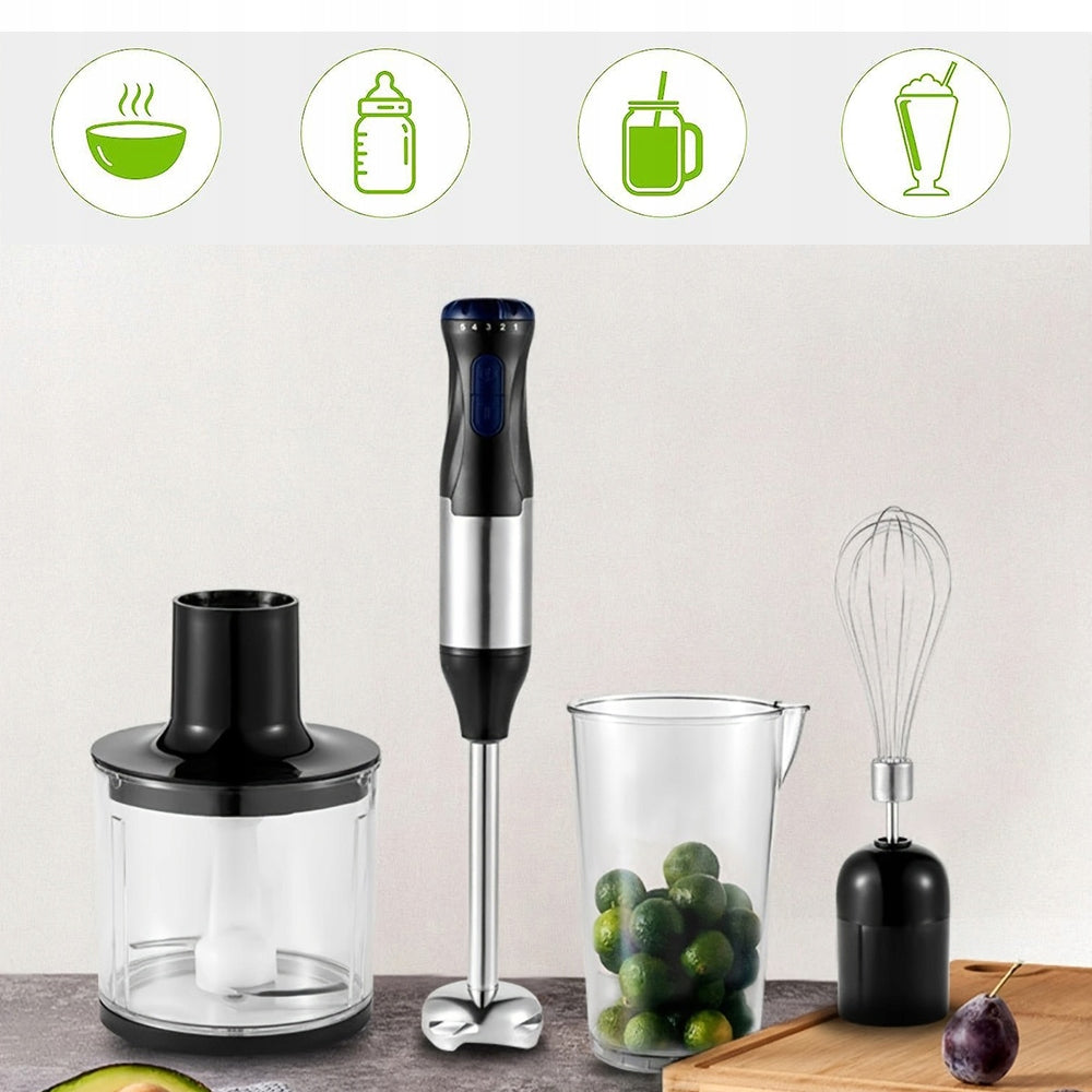 Kitchen Blender Handheld 1000W Turbo 5 Speeds 4IN1 Multifunction Kit Brand Bedee